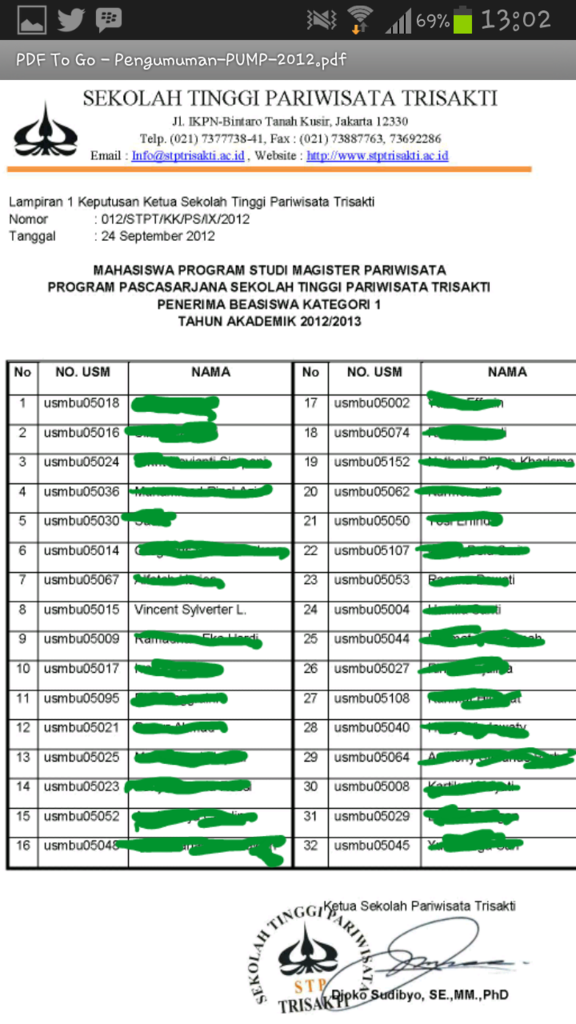 ...Akhirnya Pariwisata diakui sebagai Ilmu Mandiri...