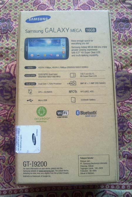 Samsung Galaxy Mega 6.3 I9200 Fullset/garansi/mulus