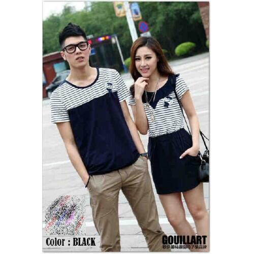 Dress Kerah Baju Kaos Couple Pasangan Modis Koleksi Terbaru