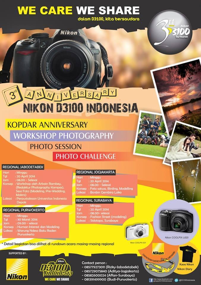 Ajakan Hunting &amp; Workshop by Arbain Rambey di 3rd Anniversary Nikon D3100 Indonesia