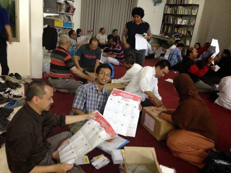 Suasana Pelaksanaan Pemilu Warga Indonesia diberbagai Negara 
