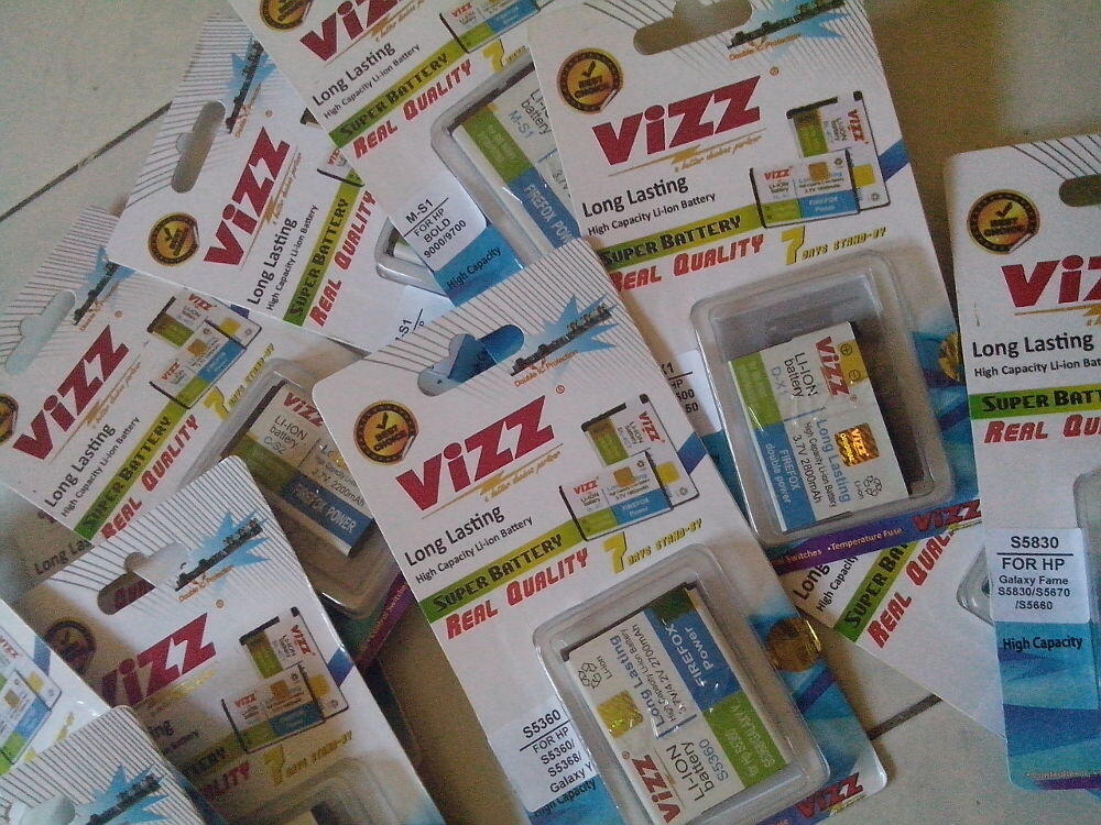Baterai Double Power Vizz Blackberry Samsung Nokia Sony Htc Lenovo Andromax Murah