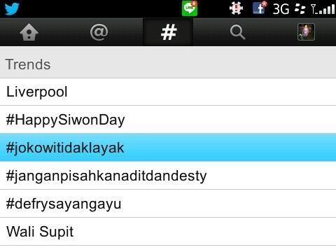 Hashtag Jokowi Tidak Layak Jadi Trending Topic di Twitter