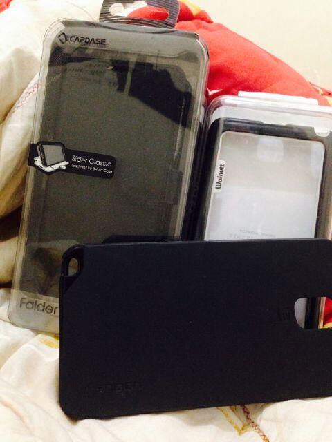 WTS CAPDASE FOLDER CASE+WALNUT BUMPER+SPIGEN SLIM GALAXY NOTE 3