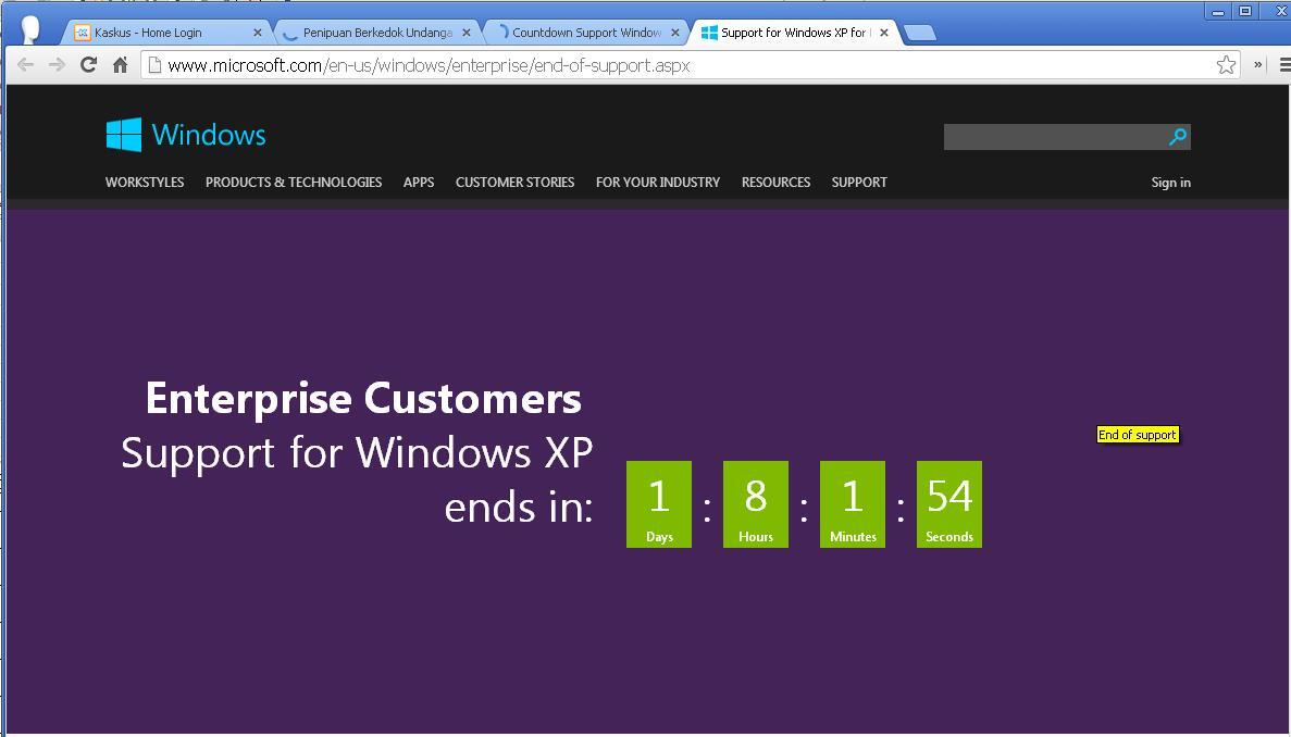 Countdown Support Windows XP