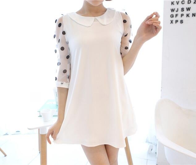 Cute dress import white Rp 105.000