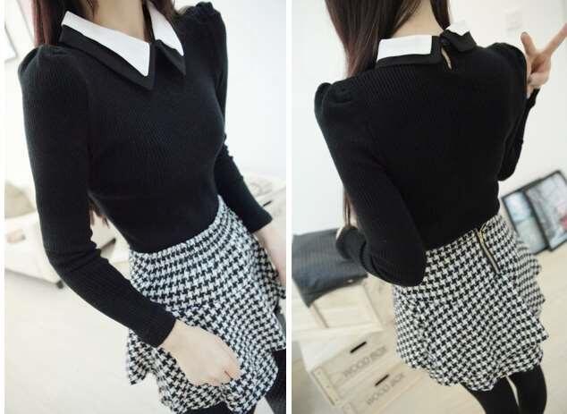 Black Blouse Collar Import (blus kerah impor) Rp 84.000