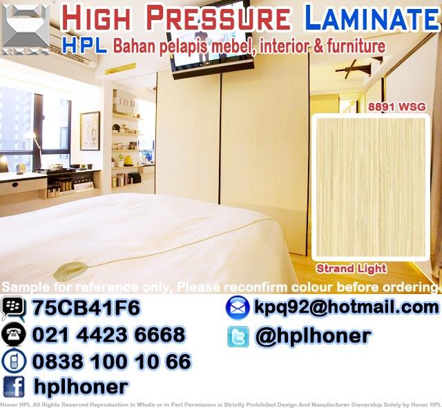 LEMARI, RAK TV, TEMPAT TIDUR BACK DROP PANEL TV, KITCHEN SET HPL