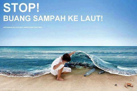 Bahaya buang sampah di laut 