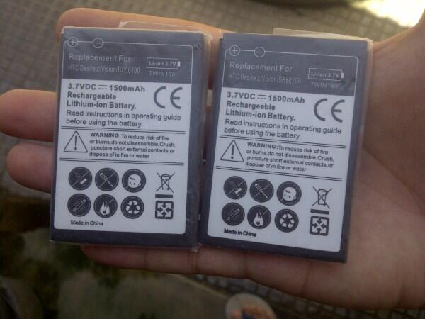 Batere HTC Incredible2 Evo 4G Desire Z 1500mah Jogja
