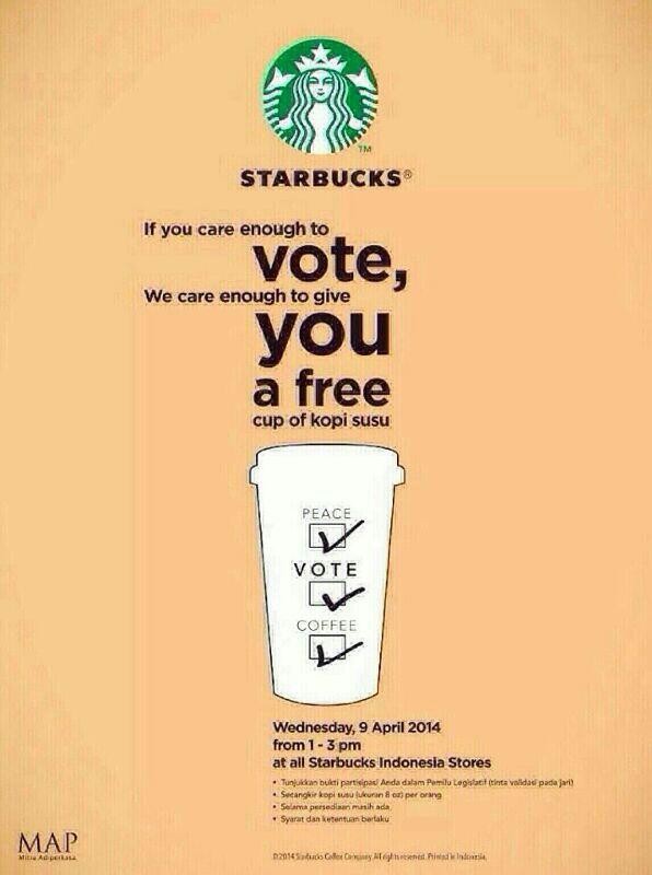 Apresiasi Starb*cks dalam pemilu indonesia