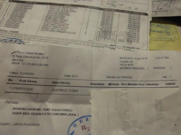 kiprok tiger, genuine AHM kemasan lama dan kemasan Baru READY STOCK!