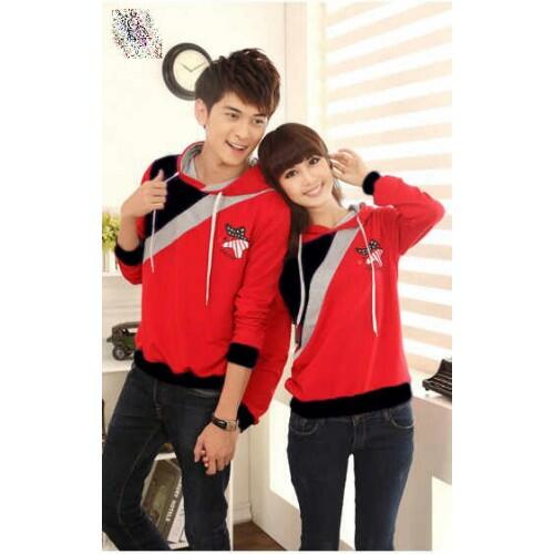 Jumper Bendera Bintang Jaket Baju Kaos Couple Pasangan Modis Koleksi Terbaru