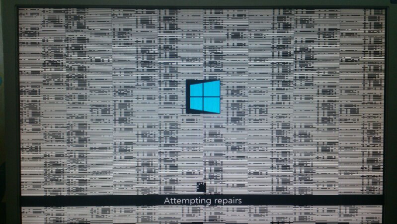 Monitor pc jadi aneh