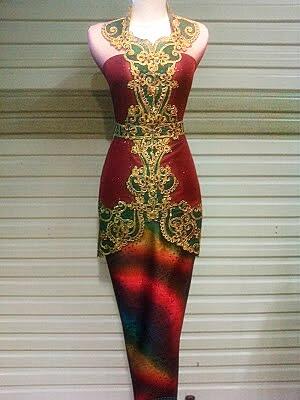 JUAL KEBAYA BAHAN GLITTER POLA