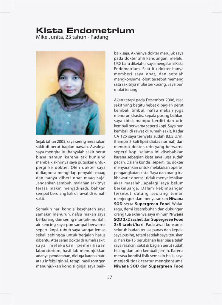 Nirwana SOD Menyembuhkan Berbagai Penyakit