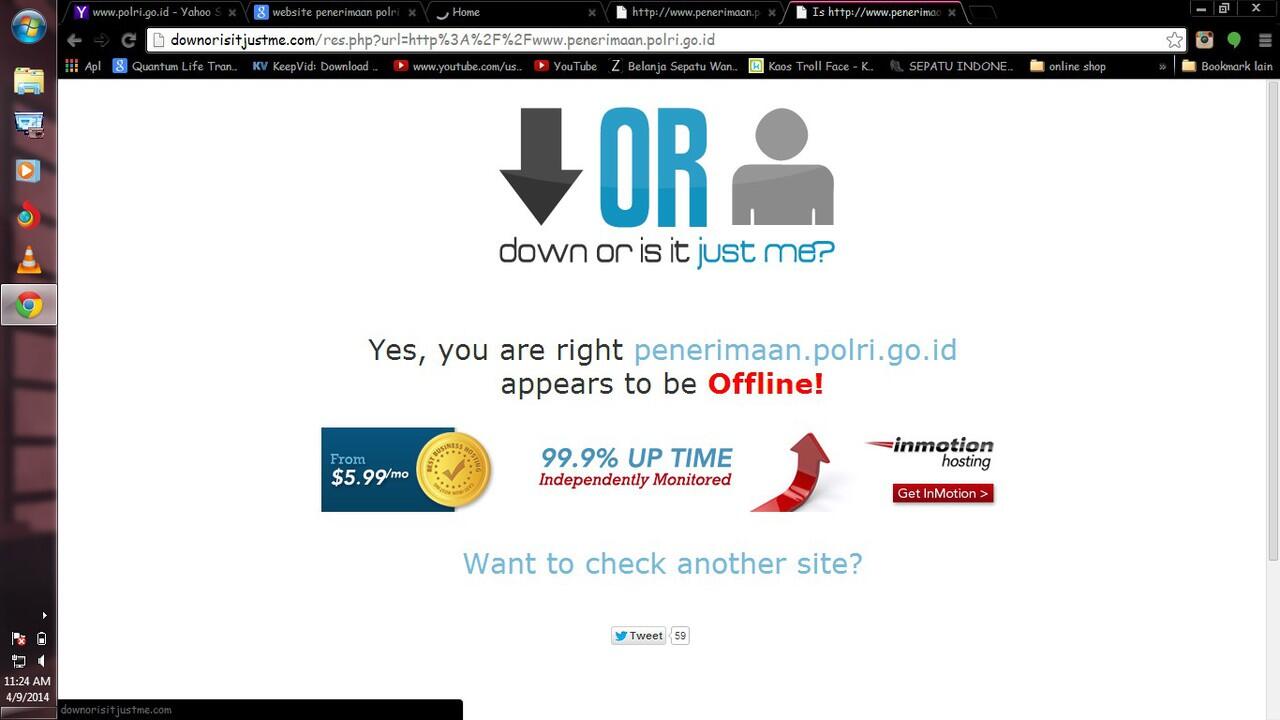 Kok webiste penerimaan POLRI Tahun 2014 offline ya gan?