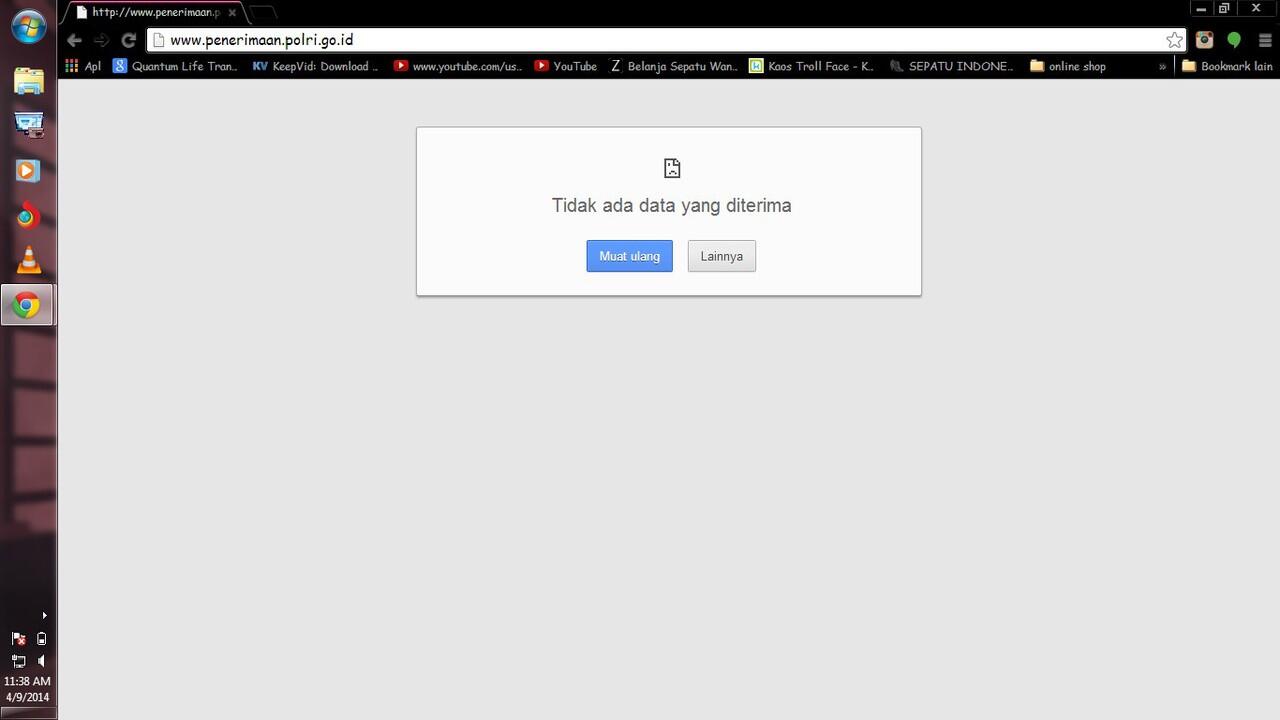 Kok webiste penerimaan POLRI Tahun 2014 offline ya gan?