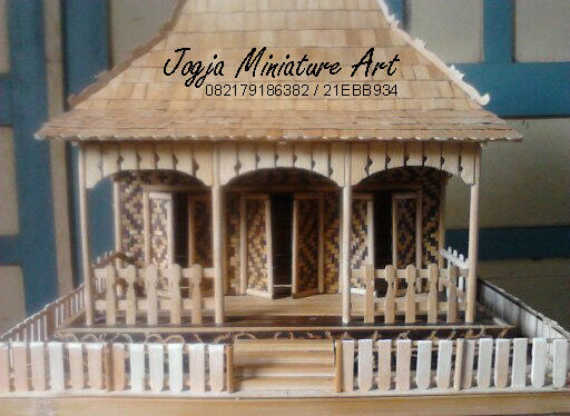 530+ Gambar Miniatur Rumah Joglo Dari Stik Es Krim Gratis Terbaik