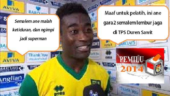 Ini akibatnya pemain bola habis lembur jaga TPS Pemilu 2014