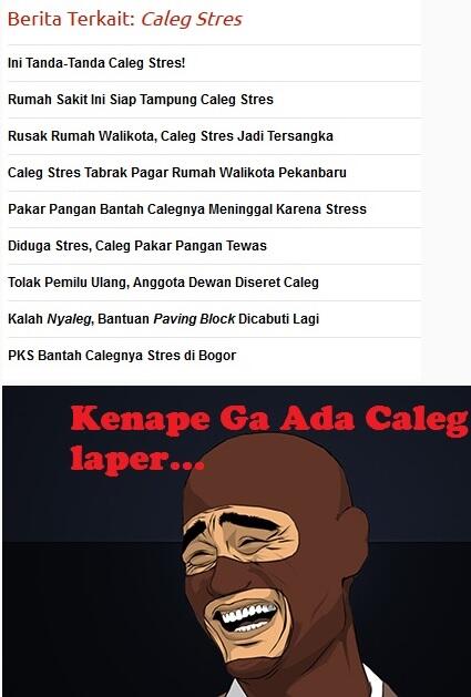 Ngakak Gw Baca Judul Berita Caleg Stress Semua... Ada Yang Tabrakin Ke Tembok...