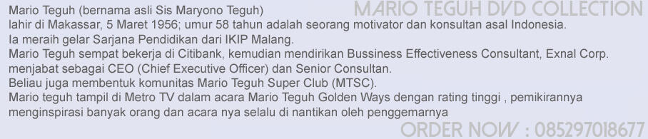 DVD Kumpulan Motivasi Golden Ways by Mario Teguh
