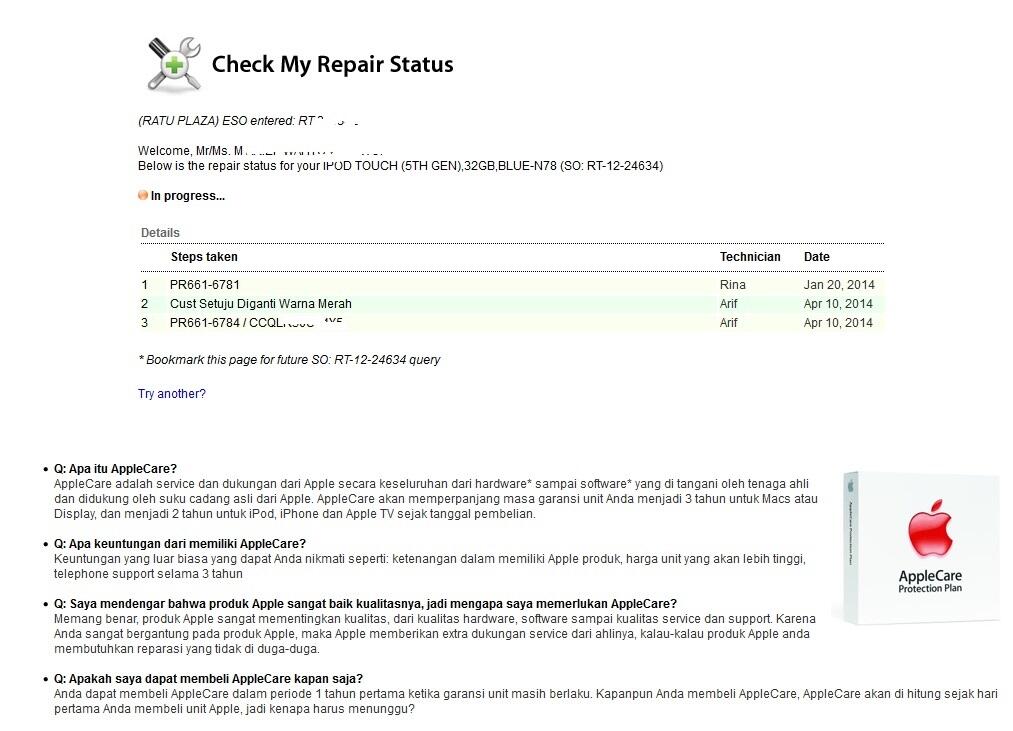 &#91;Share&#93; Cara Klaim Garansi Ipod Touch 5th Gen 32 GB 