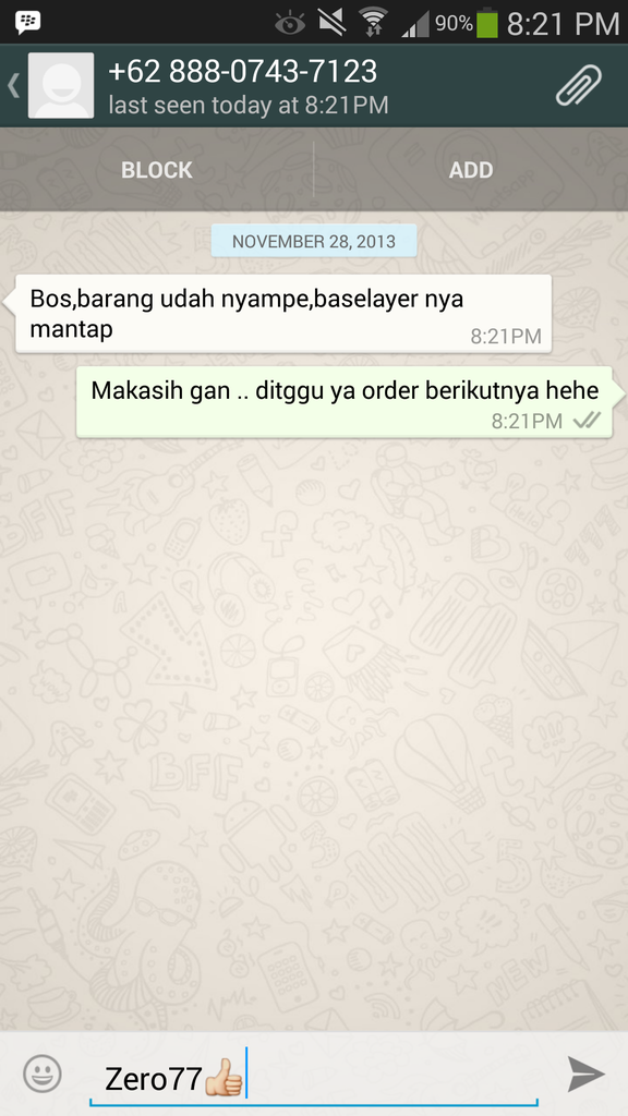 Feedback dan Testimonial Zero77