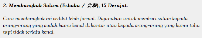 Arti Dari Derajat Hormat Membungkuk Orang Jepang