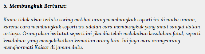 Arti Dari Derajat Hormat Membungkuk Orang Jepang