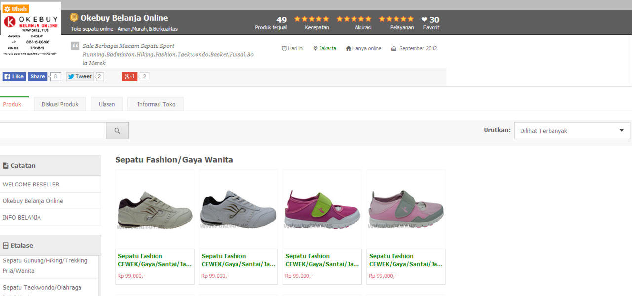 Sepatu Fashion Wanita & Pria Merk KETA.Original Dan Murah
