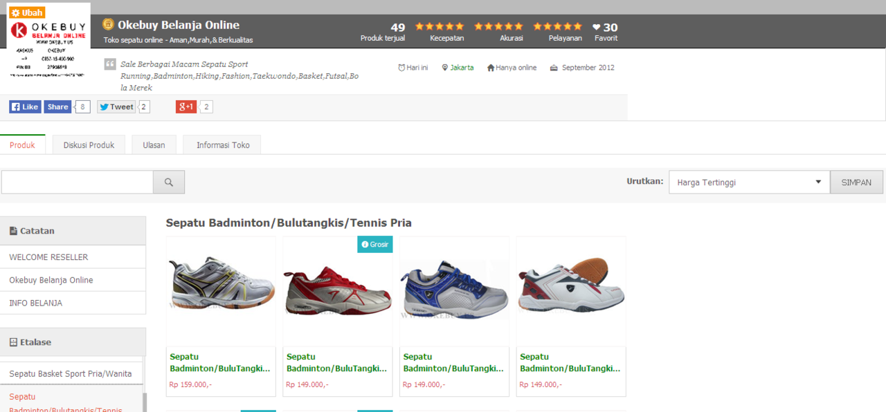 Sepatu Badminton Merk KETA.Original Dan Murah