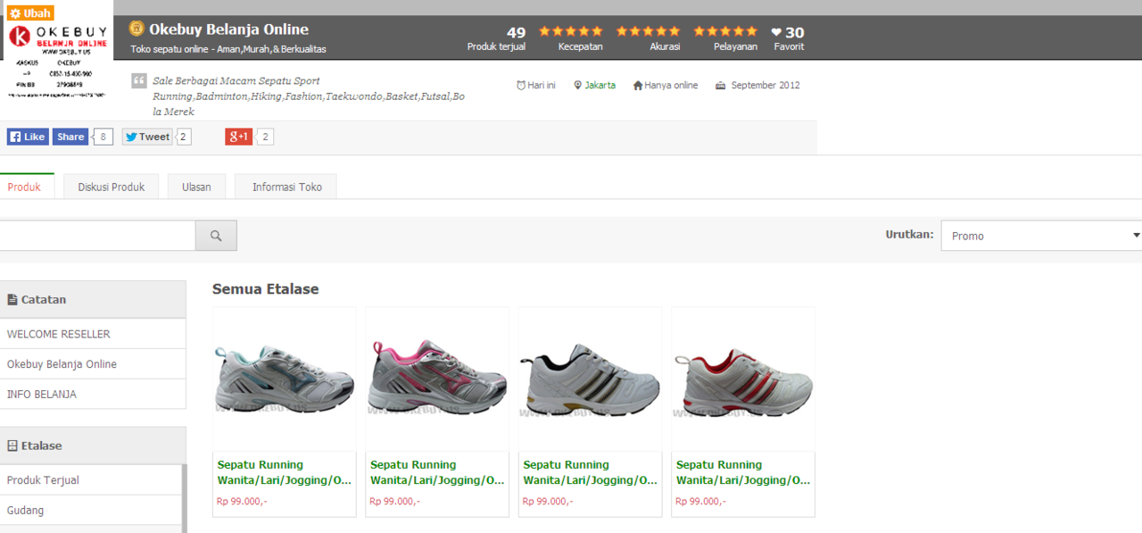 Sepatu Running Wanita Merk KETA.Original Dan Murah