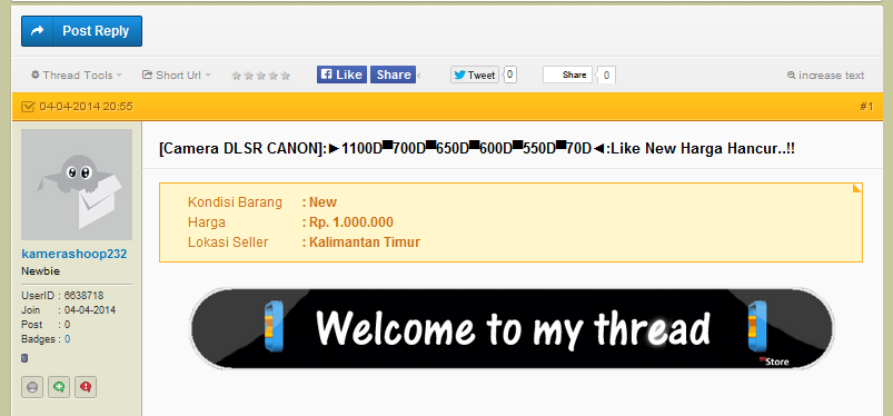 trat dan user penipu