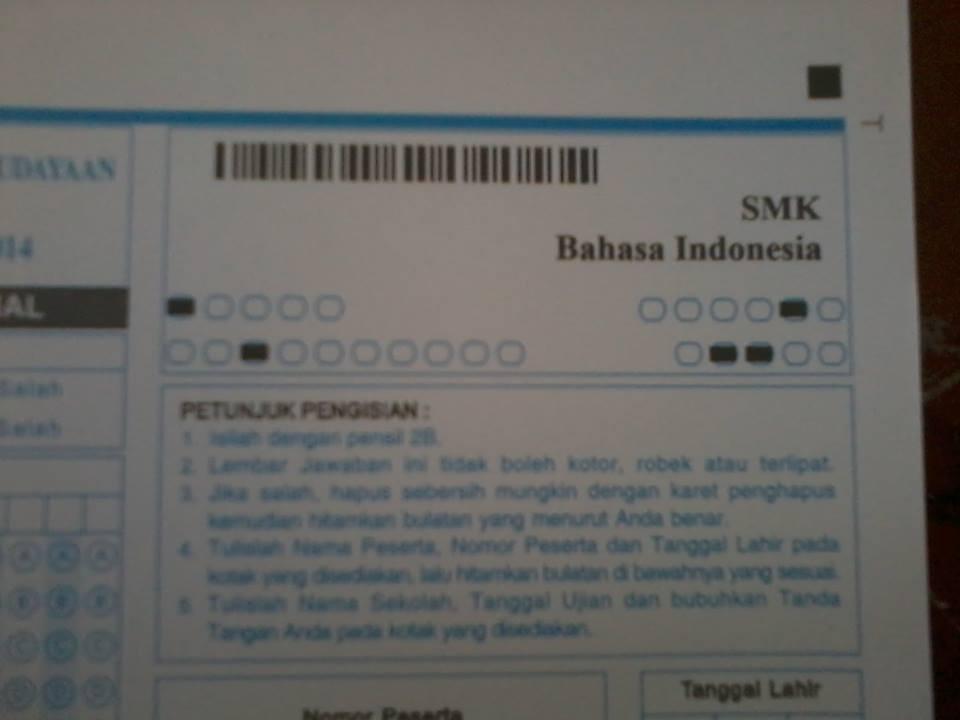 Analisa Barcode Ujian Nasional 2014