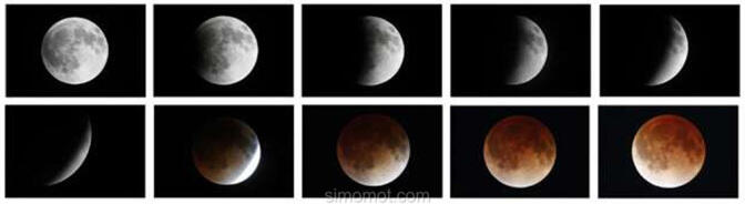 Foto-foto gerhana bulan total dan blood moon di berbagai negara