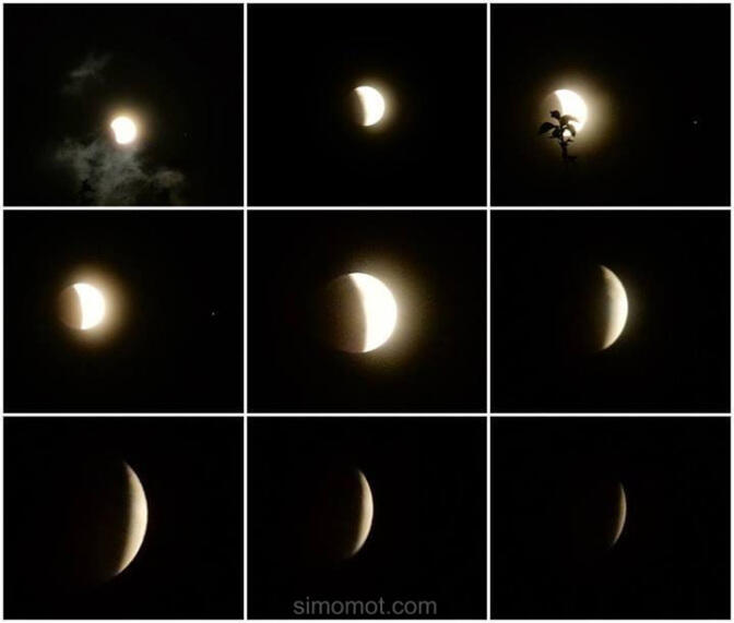 Foto-foto gerhana bulan total dan blood moon di berbagai negara