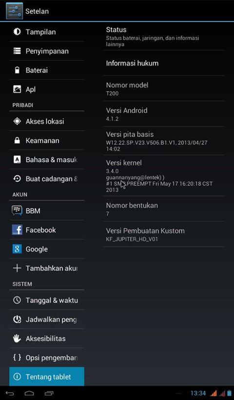 WTS TABLET K FONE T200 HITAM 3G TV JB
