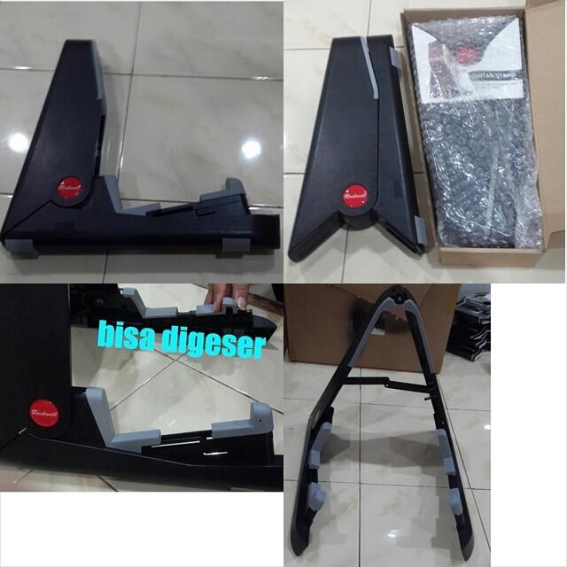 Jual stand gitar duduk merk rockwell bisa dilipat dan praktis. harga murah