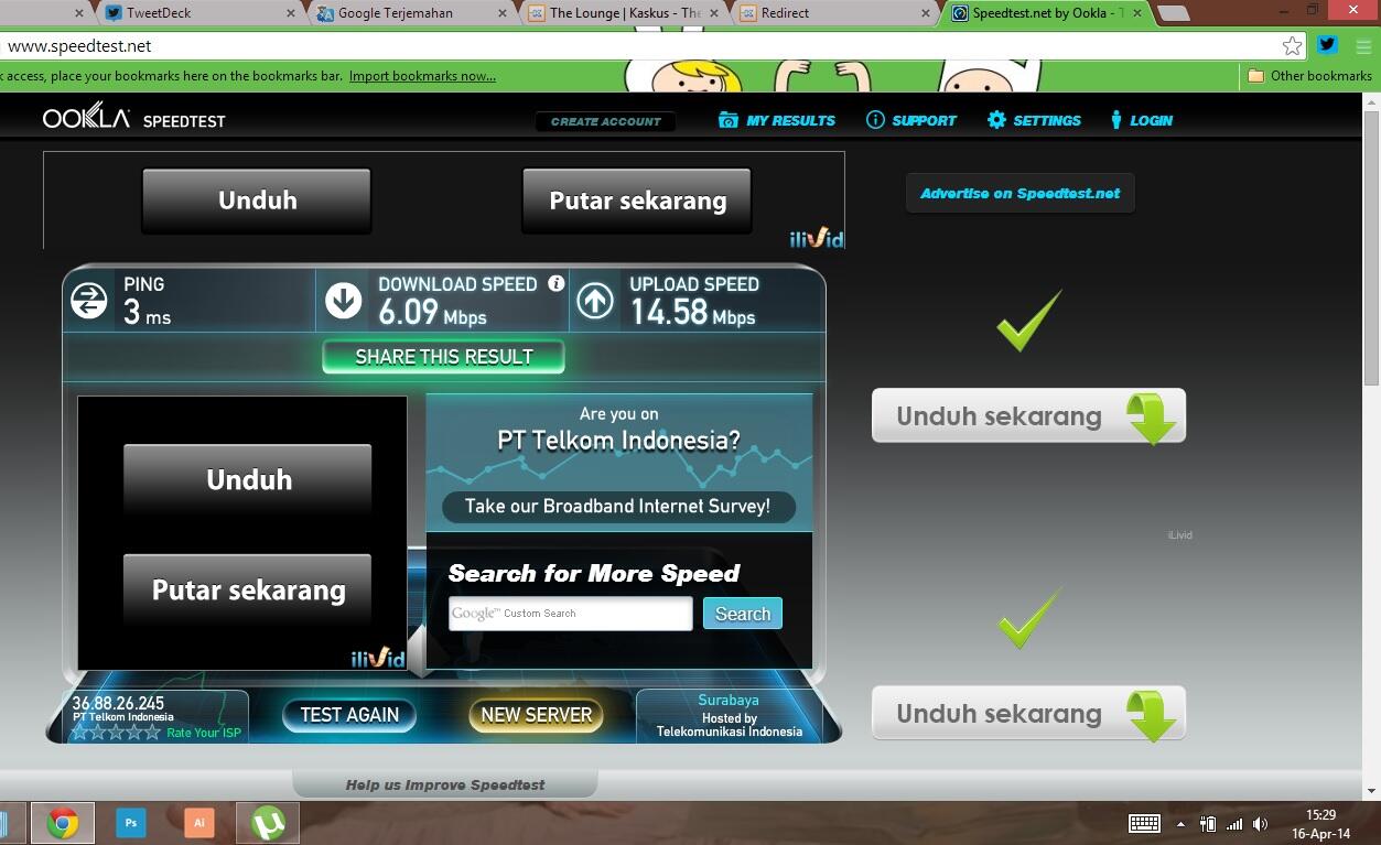 Cukup Enggak Kecepatan Internet Ane Gan ??