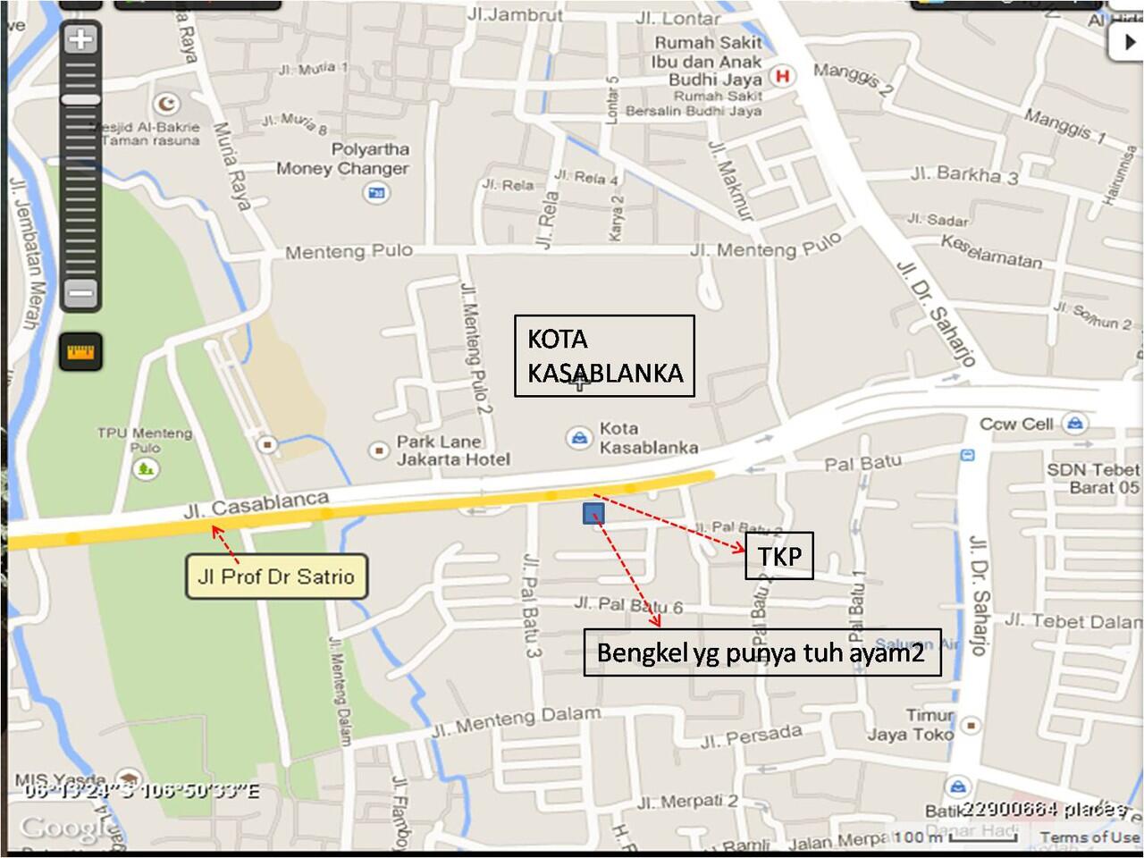 Jatuh dari motor gara2 ayam (jalur casablanca-satrio)
