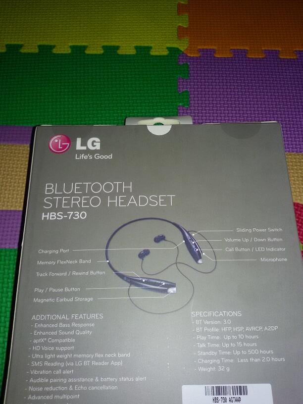 Jual Murah LG Bluetooth Stereo Headset HBS-730 Baru hanya Rp 425,000