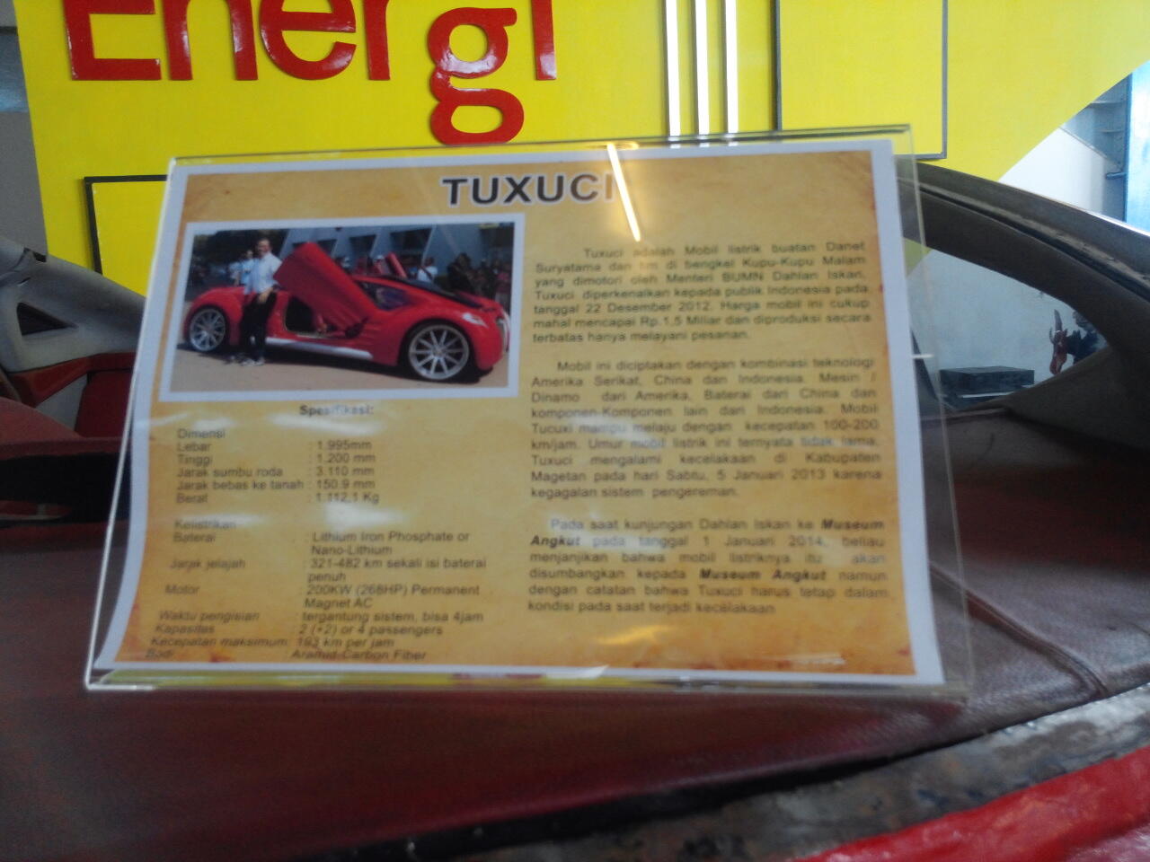 Tucuxi sudah masuk musium gan, 100% NO HOAX +PICT