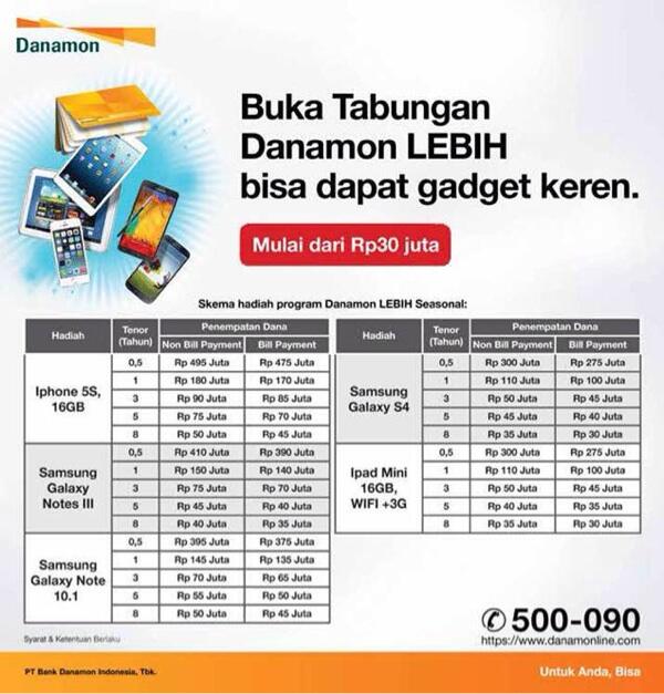 Menabung bisa dapet gadget keren