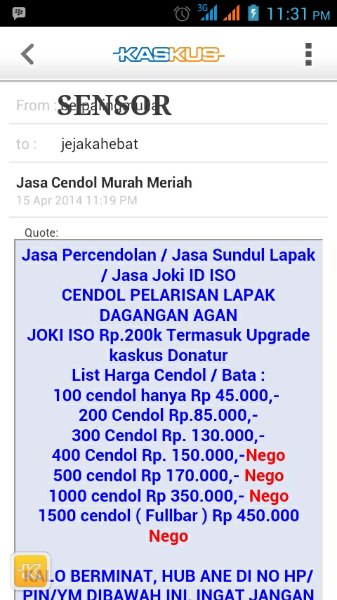 (Pict inside) ada yg jual cendol gan via PM!!