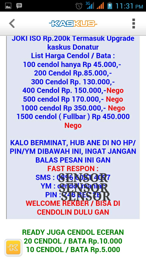 (Pict inside) ada yg jual cendol gan via PM!!