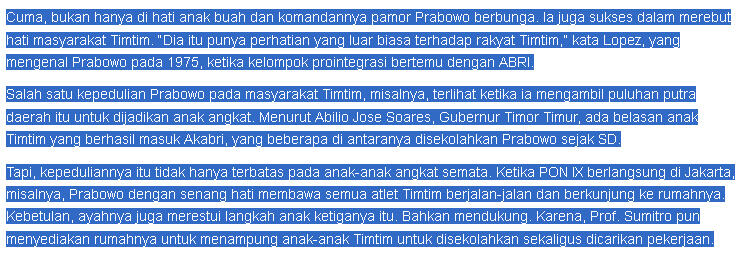 Rekam jejak salah satu capres 2014 (Prabowo Subianto Djojohadikusumo)