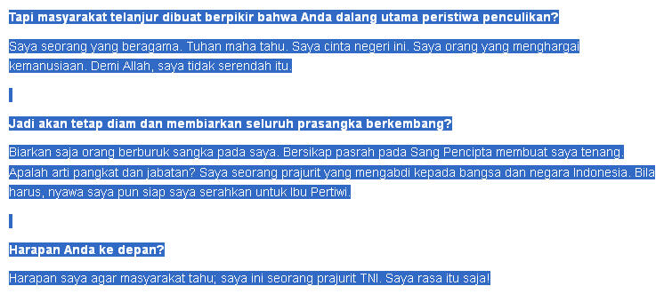 Rekam jejak salah satu capres 2014 (Prabowo Subianto Djojohadikusumo)