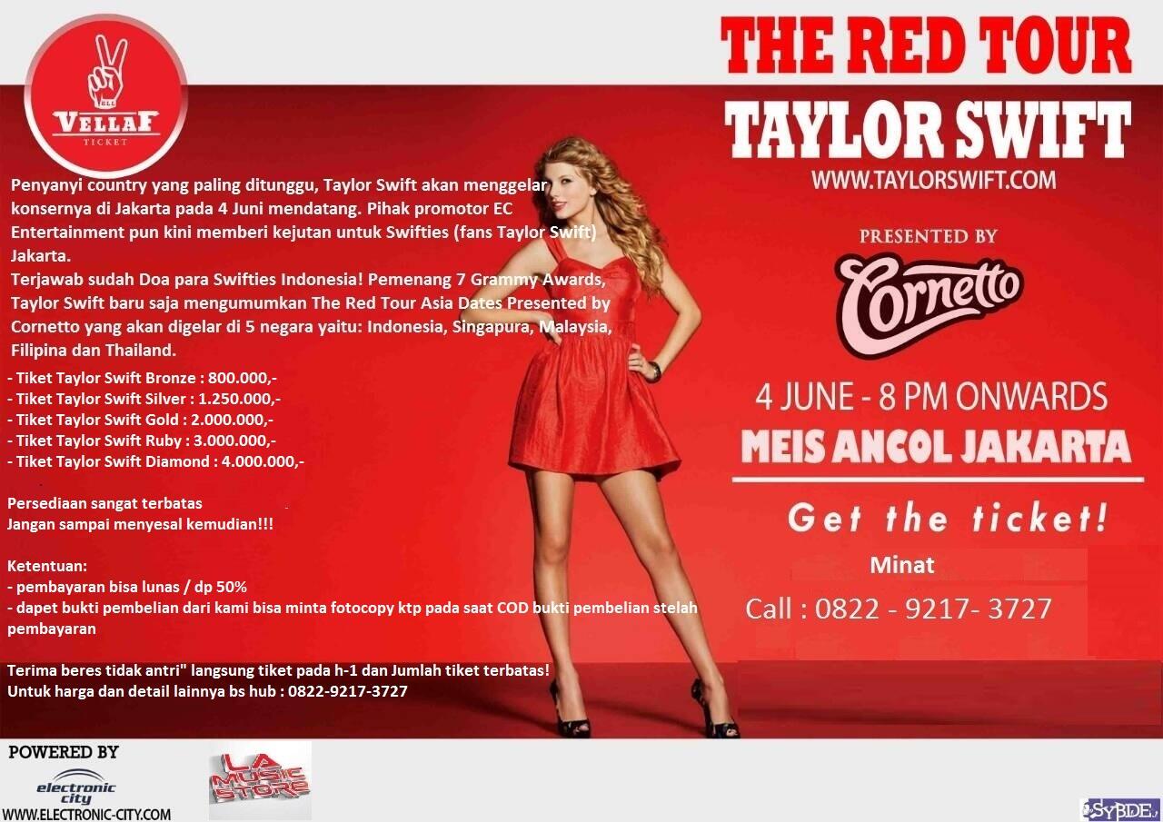 Terjual TIKET KONSER TAYLOR SWIFT THE RED TOUR LIVE IN JAKARTA KASKUS