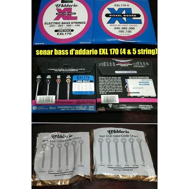 Jual Senar Gitar akustik, elektrik dan bass d'addario unpacking dan packing